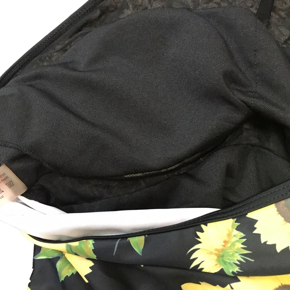 Shein sunflower halter one piece bathing suit - Picture 9 of 10